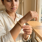 Gold Beaded Chain Bracelet