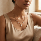 Celeste Teardrop Charm Necklace