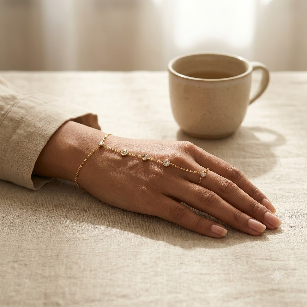 Celeste Crystal Hand Chain