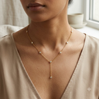 Serene Crystal Drop Necklace