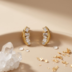 Gold Crystal Statemen Earring