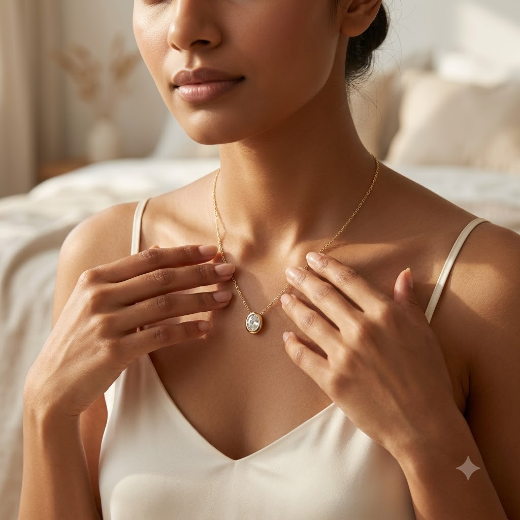 Aurelle Oval Pendant Necklace