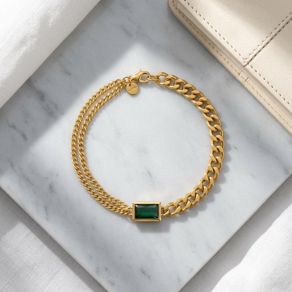 Emerald Link Bracelet