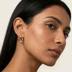 Organic Oval Stud Earrings