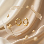 Organic Oval Stud Earrings