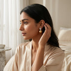 Luxe Dual Tone Statement Earrings