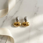 Luxe Dual Tone Statement Earrings