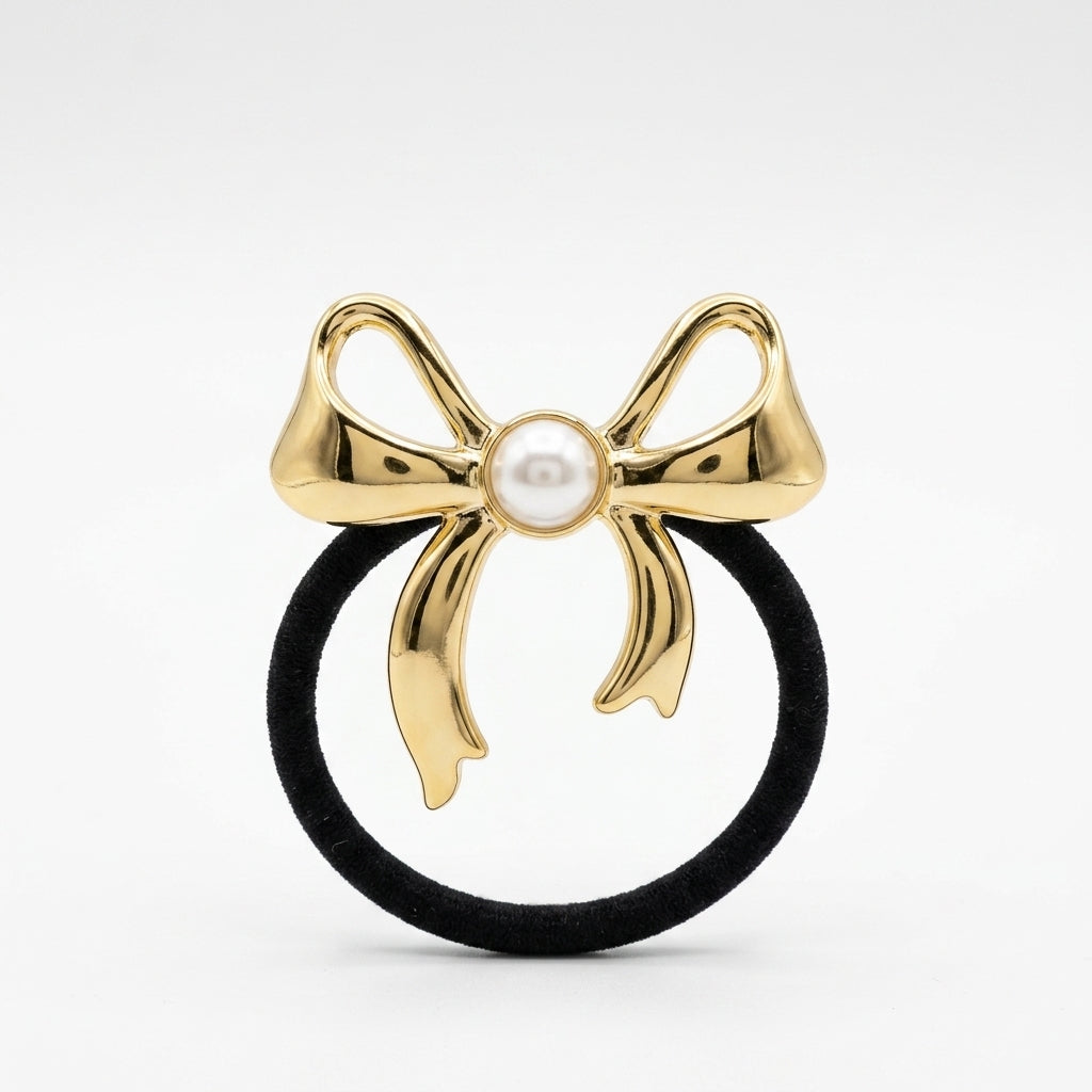 Pearl Bow Hair Tie