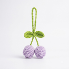 Lavender Handmade Cherry Bag Charm