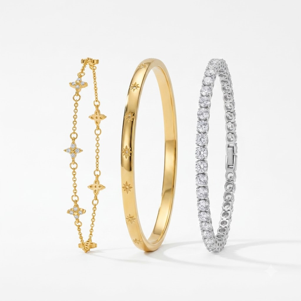 Celeste Crystal Bracelet Stack