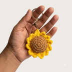Crochet Sunflower Keychain