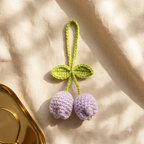 Lavender Handmade Cherry Bag Charm