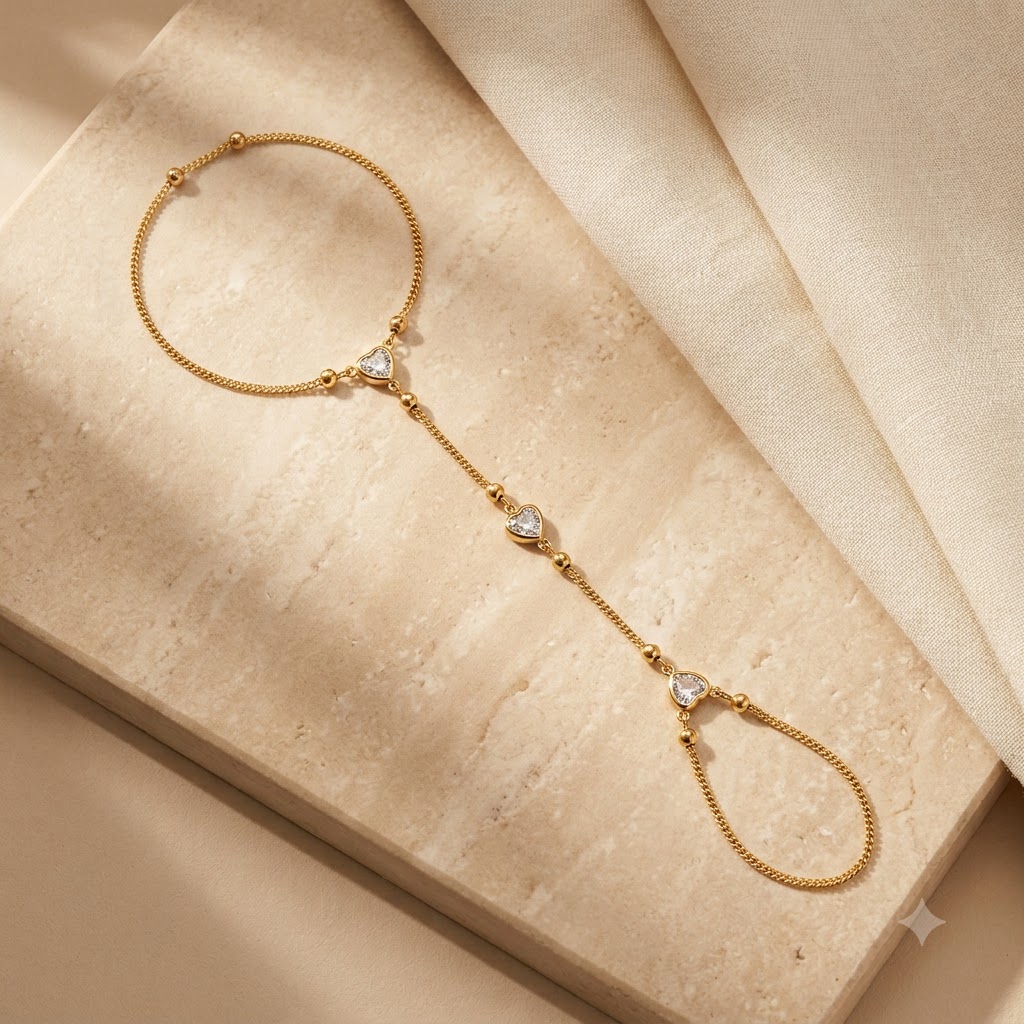 Gold tone Hand Chain