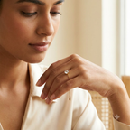 Minimal Crystal Slider Adjustable Ring