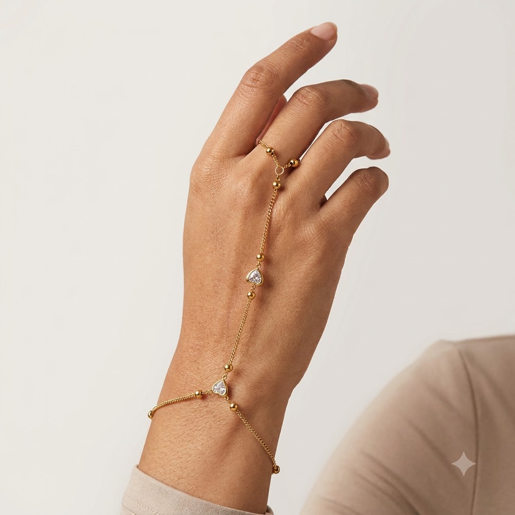 Gold tone Hand Chain
