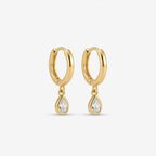 Crystal Drop Hoops