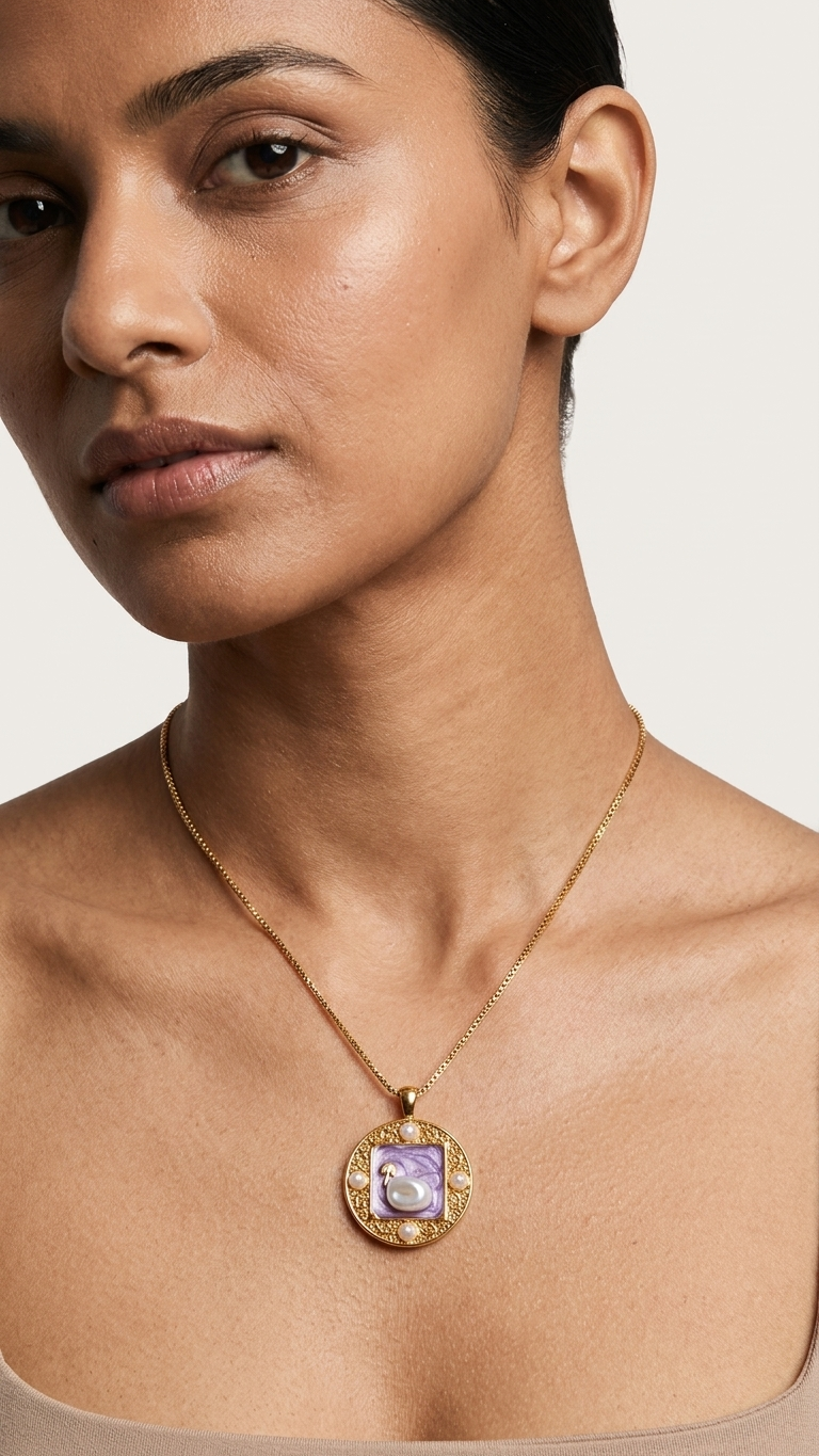 Pearl Medallion Necklace