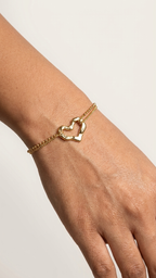 Crushed Heart Pendant Bracelet